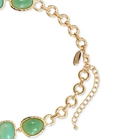 Style & Co Gold-Tone Green Stone Necklace, 18" + 3" extender, Exclusively at Macy's