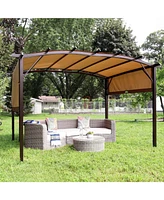 Sunnydaze Decor Retractable Canopy Shade for 9 x 12 Foot Pergola - Replacement Shade Only - Polyester - Gray