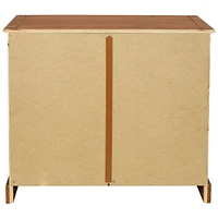 Solid Pine Kitchen Sideboard Cabinet with 2 Drawers and Doors - 31.5 Inches H Chocolate