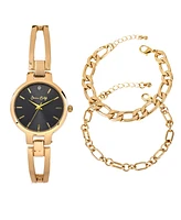 Jessica Carlyle Women's Gold Tone Metal Alloy Analog Watch, 33mm