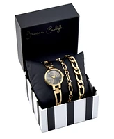 Jessica Carlyle Women's Gold Tone Metal Alloy Analog Watch, 33mm