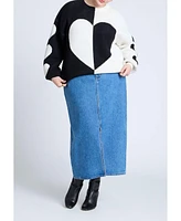 Eloquii Plus Heart Intarsia Sweater