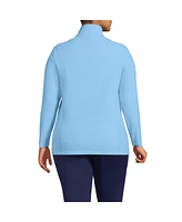 Lands' End Plus Fleece Quarter Zip Pullover Jacket