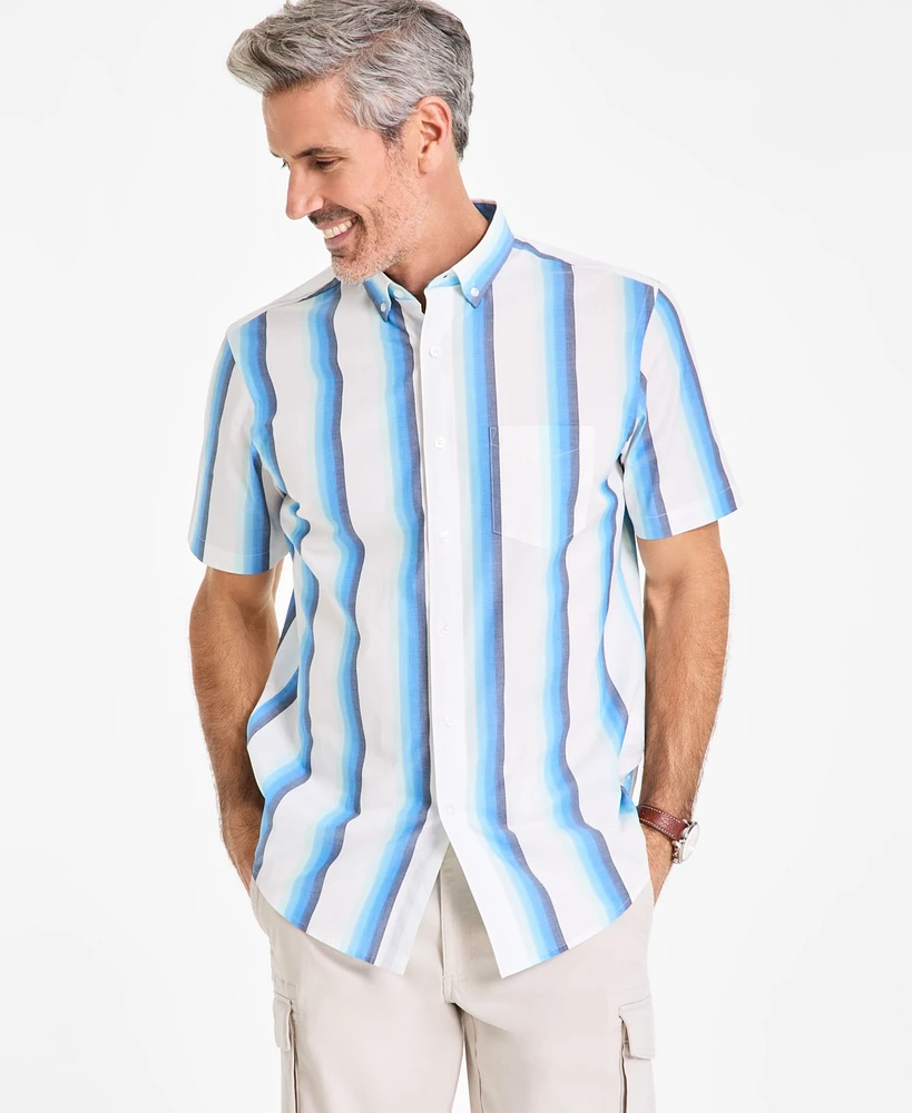 Club Room Men's Stripe Poplin Shirt, Exclusively at Macy's