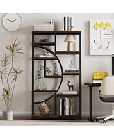 gaomon Retro Open Bookshelf, Tall Storage Rack with 9 Tiers