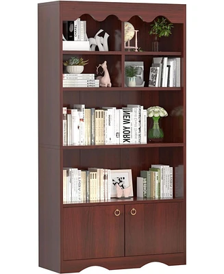 gaomon Bookshelves and Bookcases, Display Cabinet with Door