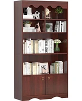 gaomon Bookshelves and Bookcases, Display Cabinet with Door