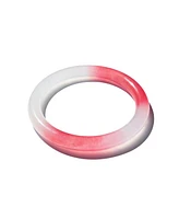 Blush skinny — Pink skinny round jade stone bangle