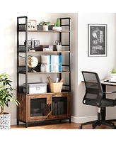 gaomon Industrial Bookshelf with Storage
