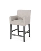 The Pop Home Set of 2 Modern 26-Inch Counter Bar Stools with Backrests and Wood Legs for Kitchen Island-The Pop Home