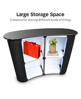 Pop Up Counter Portable Trade Show Display Podium Promotion Retail Speech Bag Stand