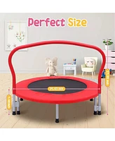Sugift 36in Kids Trampoline for Toddlers with Handle, Indoor Mini Trampoline for Kids, Small Rebounder Trampoline