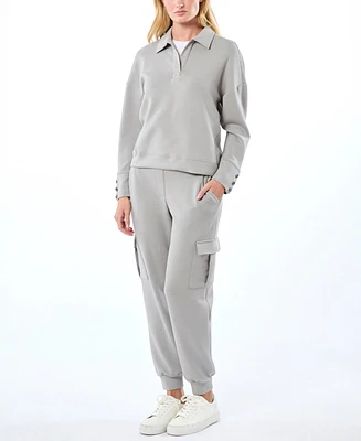 Cable & Gauge Women's Yummy Polo Top & Cargo Pant Matching Set