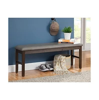 Slickblue Rubberwood Dining Bench with Padded Upholstery for Comfortable and Stylish Dining Seating