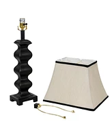 Sunnydaze Decor Stately Shapes Resin Accent Table Lamp Set of 2 - 29" H - Modern Tall Bedside Lamps - Plug-In Electric - Bulb Included