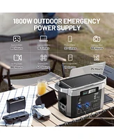 Mondawe Solar Generator, 1800W Power Station, Portable Solar Generator for Off-Grid Living