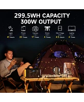 Mondawe 300W Portable Power Station 299.5Wh Solar Generator with Ac Outlet