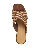 Nine West Women's Novela Woven Slip-On Wedge Sandals