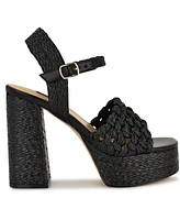 Nine West Women's Vadyn Woven Platform Block Heel Sandals