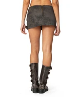 Edikted Women's Marge Studded Faux Leather Mini Skort