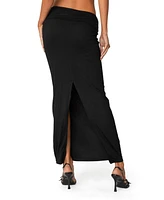 Edikted Women's Johanna Fold Over Maxi Skirt