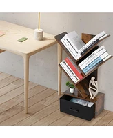 gaomon 4 Tier Tree Bookshelf with Storage Drawer