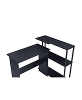 Slickblue Modern Writing Desk for Home Office or Study with Storage and Workspace Solutions