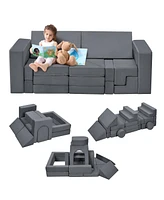 gaomon 22-Piece Modular Kids Play Couch, Convertible Floor Sofa for Playroom & Bedroom, Foam Toddler Couch Boys Girls