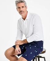 Club Room Men's Regular-Fit Sailboat Embroidered 9" Shorts, Exclusively at Macy's