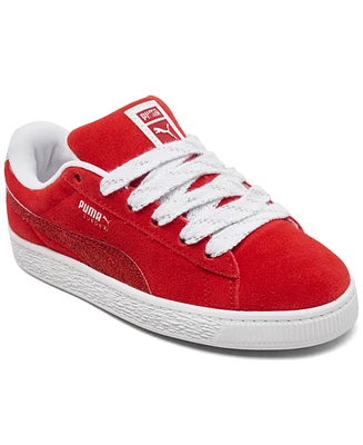 Puma Little Girls' Suede Xl Glitz Skate Casual Sneakers from Finish Line