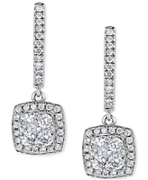 Diamond Drop Earrings (1/3 ct. t.w.) in 10k White Gold