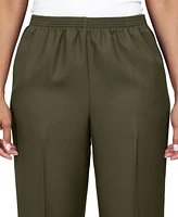 Alfred Dunner Women's Classic All Around Elastic Waist Accord Medium Length Pant