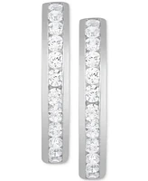 Diamond Hoop Earrings (1 ct. t.w.) in 14k White Gold