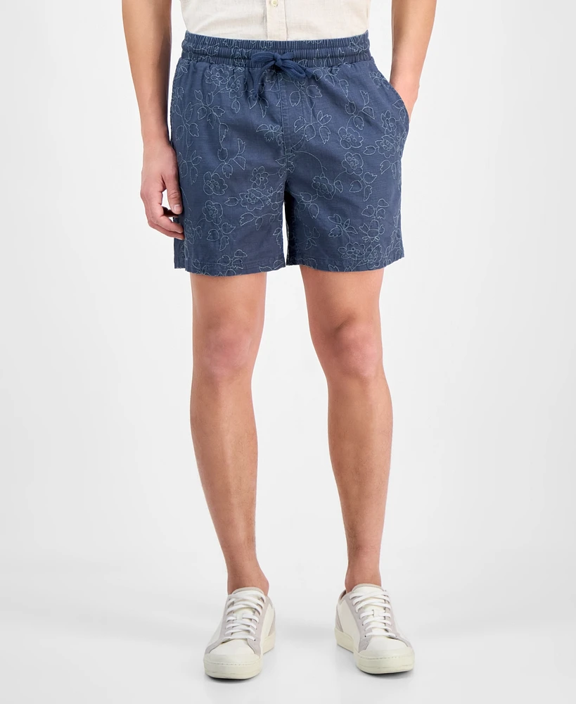 Sun + Stone Men's Floral Drawstring 6" Shorts, Exclusively at Macy's