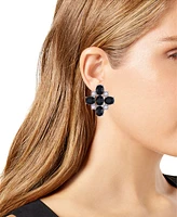 Guess Stone & Imitation Pearl Flower Clip-On Stud Earrings