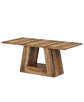 Tribesigns Modern Computer Desk, 63-Inch Large Office Desk Workstation, Simple Style Executive Study Table with Sturdy Base, Wooden Faux Marble W