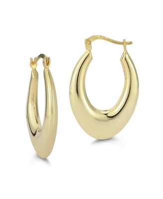 Rachel Zoe 14K Gold Plated Sterling Silver Vintage Graduated Hoop Earrings