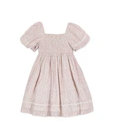 Hope & Henry Girls' Organic Smocked Bell Sleeve Dress, Kids