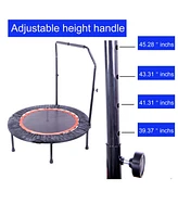 Lovmor 40 Inch Mini Exercise Trampoline Fitness Rebounder Trampoline with Safety Pad Max. Load 300LBS