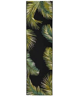 Liora Manne' Marina Palm Border 1'11"x7'6" Runner Area Rug