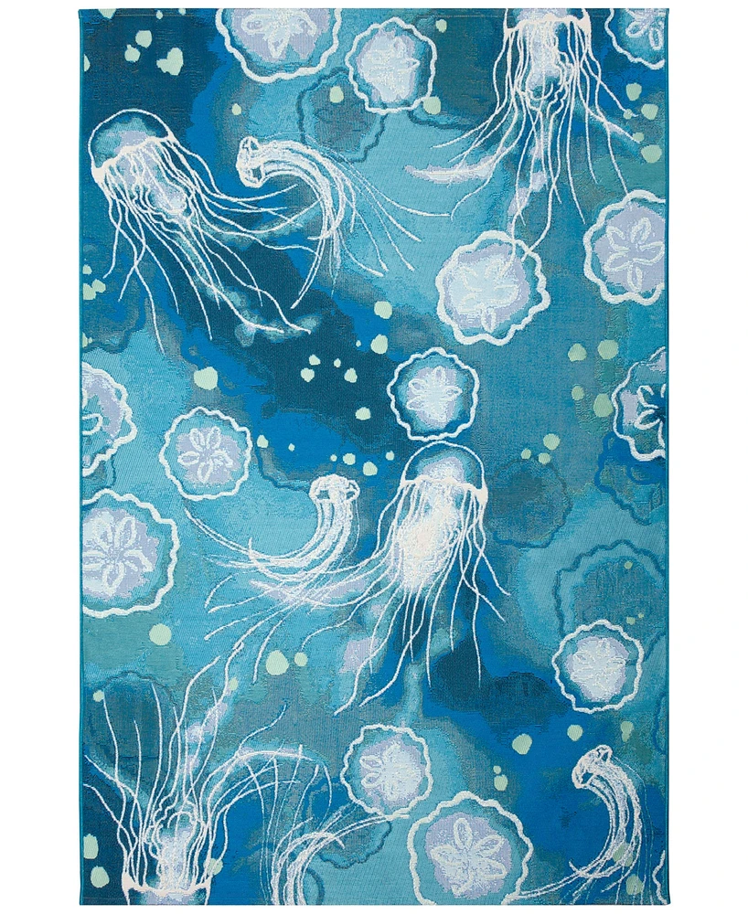 Liora Manne' Marina Jelly Fish 7'10"x9'10" Area Rug