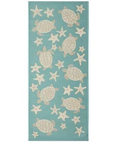 Liora Manne' Esencia Turtle and Stars 1'11"x4'11" Runner Area Rug
