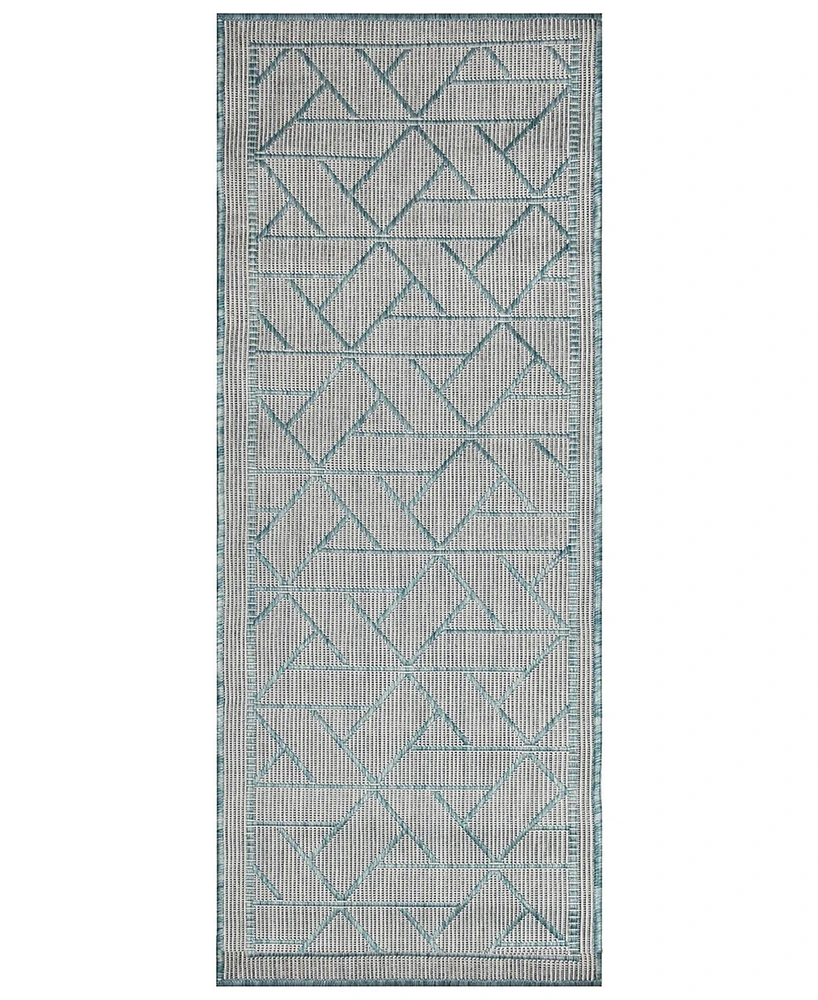 Liora Manne' Carmel Pyramid 1'11"x4'11" Runner Area Rug