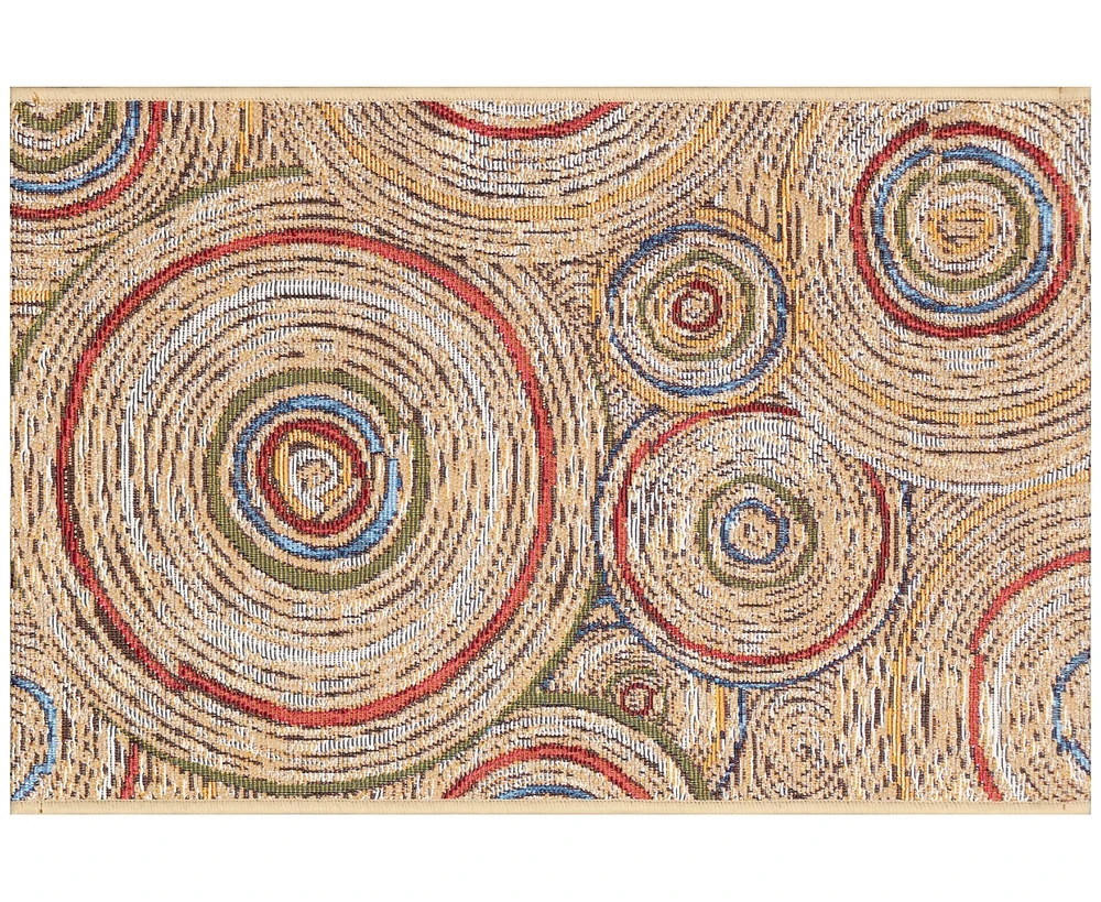 Liora Manne' Esencia Basket Circles 2'x2'10" Area Rug