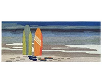 Liora Manne' Frontporch Surf Break 2'x5' Runner Area Rug