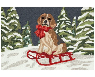 Liora Manne' Frontporch Winter Sled Dog 2'x3' Area Rug