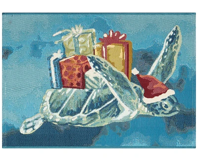 Liora Manne' Esencia Santa Seaturtles 2'x2'10" Area Rug