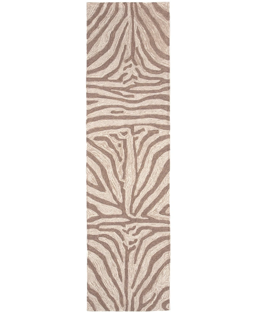 Liora Manne' Ravella Zebra 2'x8' Runner Area Rug