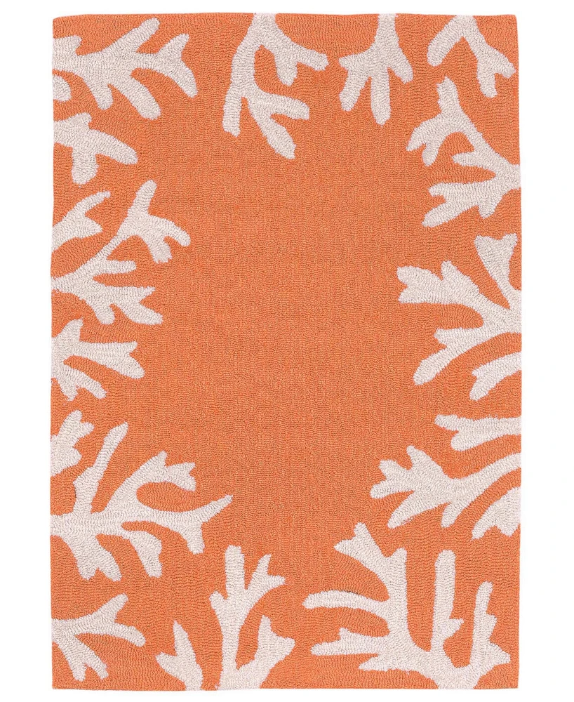 Liora Manne' Capri Coral Border 1'8"x2'6" Area Rug