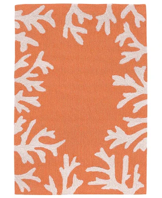 Liora Manne' Capri Coral Border 1'8"x2'6" Area Rug